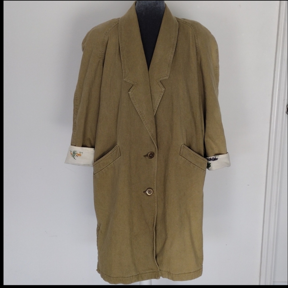 Vintage S.B.II By BIttermen Coat Size L. 100% Cotton. - Picture 4 of 16